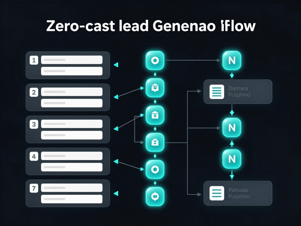 Cyberpunk Lead Generation Dashboard with Data Nodes